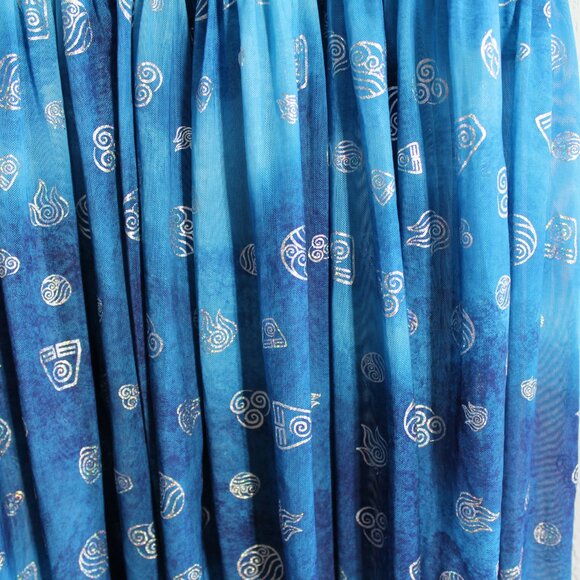 BlackMilk Avatar: The Last Airbender Earth Air Fire Water Sheer Midaxi Dress S - Picture 8 of 13